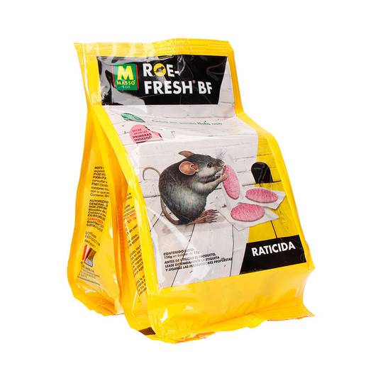 Pack de 20 unités de rodenticide en pâte fraîche de 300 g Massó