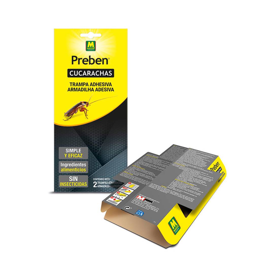 Pack de 5 unités piège adhésif pour cafards Massó