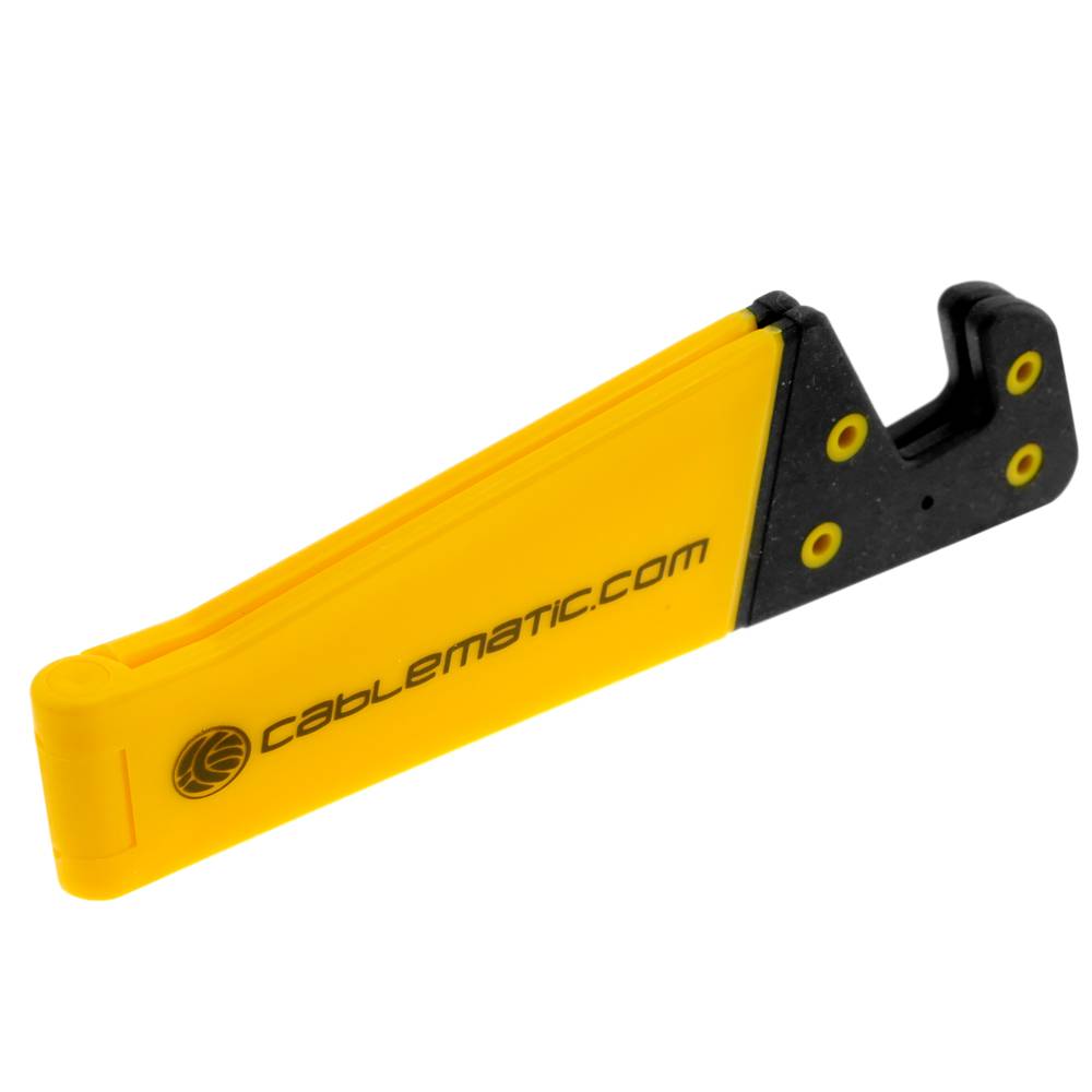 Suporte para celular e tablet. Base amarela dobrável e portátil