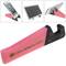 Support for mobile phone and tablet. Folding and portable pink base