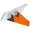 Support pour téléphone mobile et tablette. Pliant orange et base portable