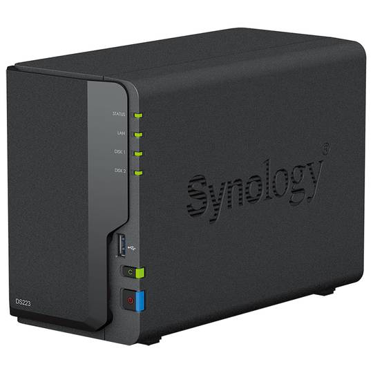 Synology DiskStation DS223, NAS, Escritorio, Realtek, RTD1619B, 2 GB, DDR4