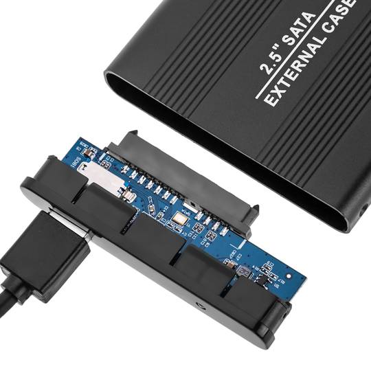 Boîtier VERBATIM pour disque dur SSD 2.5 SATA USB3.2 - Noir&Bleu