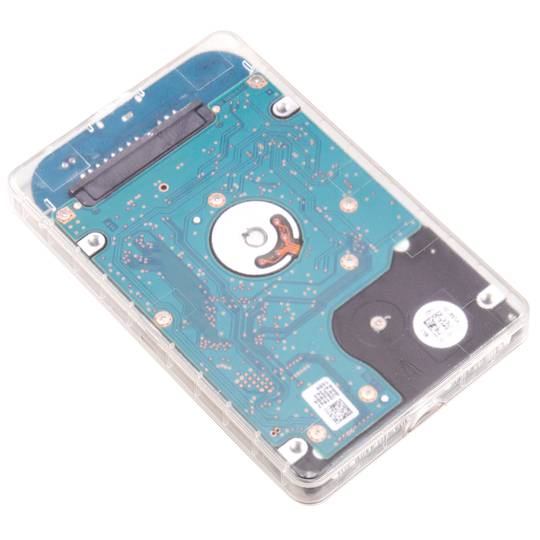 Gabinete externo transparente para disco rígido de 2,5