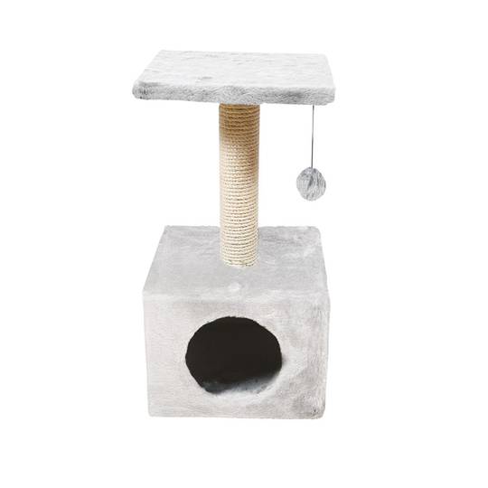 Savanna town scratching post for cats light gray 60x30x30cm Nayeco