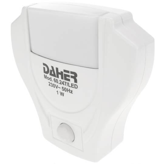 1W LED-Nachtlicht eingesteckt 230VAC