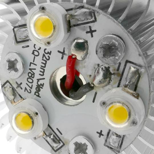 Lâmpada LED G45 E14 230VAC 3W luz quente
