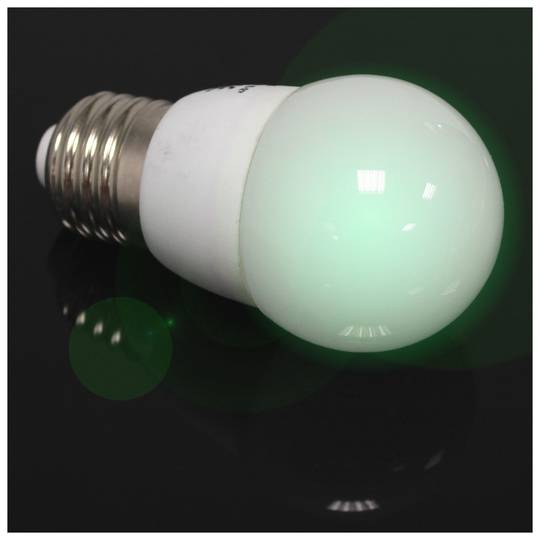 G45 LED Leuchtmittel E27 3W 230VAC grünes Licht