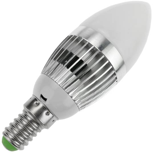 Lâmpada LED C35 E14 3W 230V luz quente