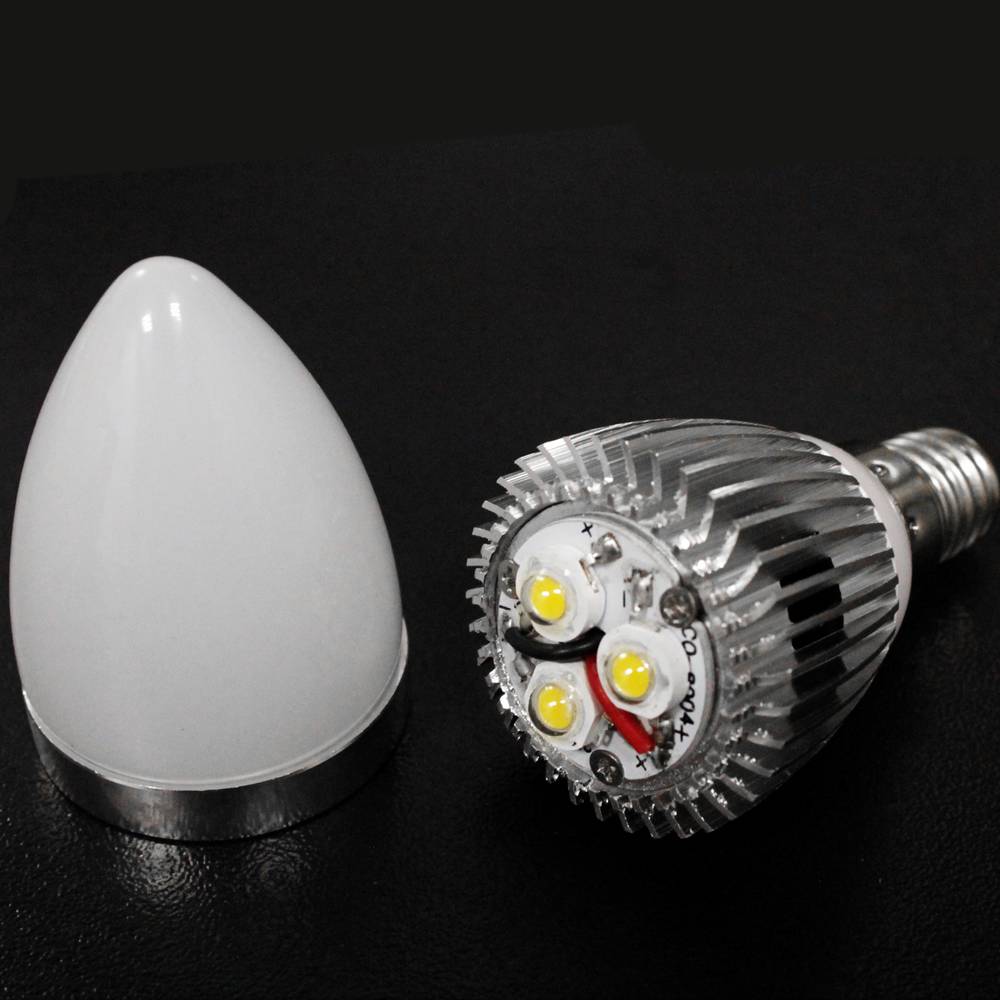 Lâmpada LED C35 E14 3W 230V luz quente