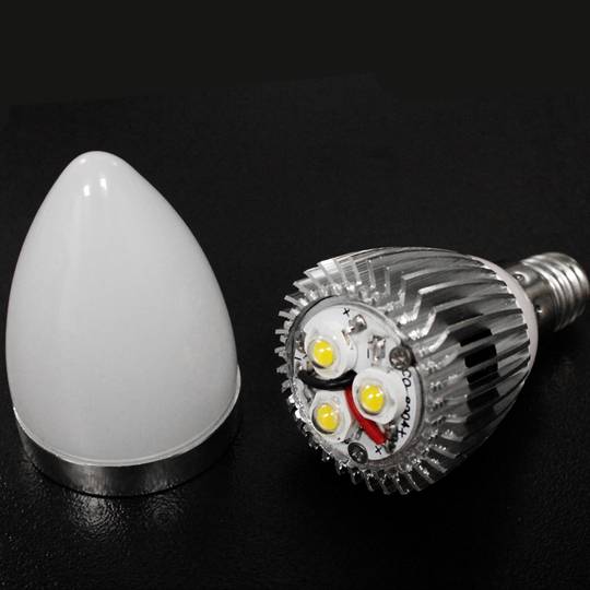 Lâmpada LED C35 E14 3W 230V luz quente