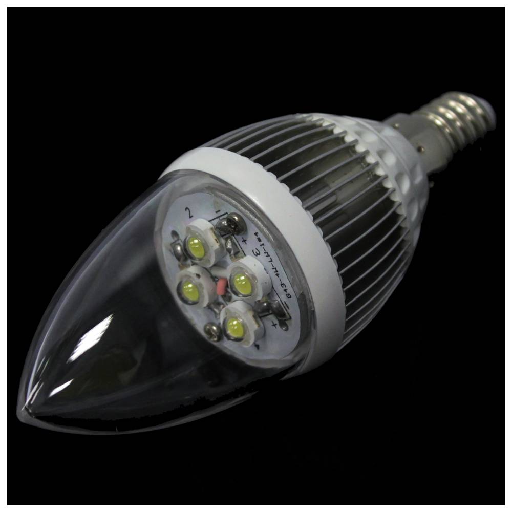 LED bulb C35 E14 230VAC 4W warm light