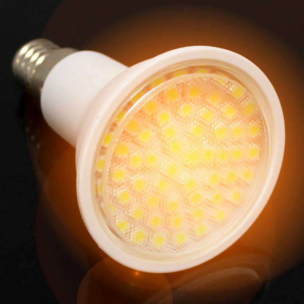 R50 LED Birne E14 3.5W 230VAC warmes Licht