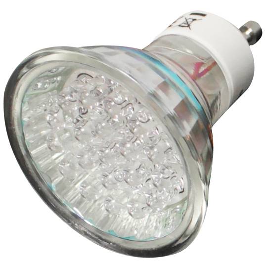 230VAC Lâmpada LED 1.5W GU10 dicróica 15 ° dia 50 milimetros