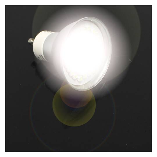 SMD GU10 Lâmpada LED 3W 230V 120 ° dia 50 milimetros