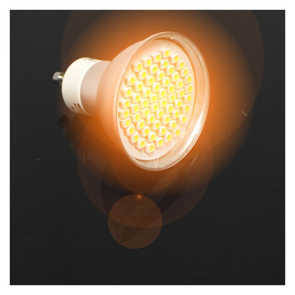 Bombilla LED SMD GU10 230VAC 3W 120° 50mm luz cálida