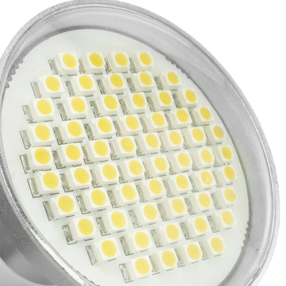 Bombilla LED SMD GU10 230VAC 3W 120° 50mm luz cálida