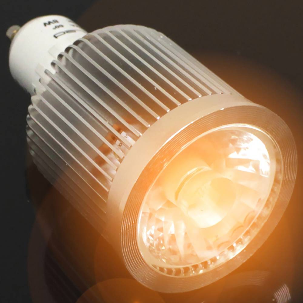 230VAC LED Birne 6W GU10 60 ° dichroitische 50mm warmes Licht