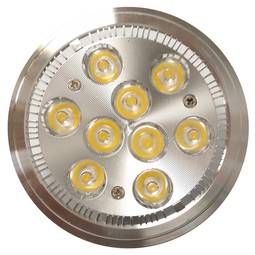 LED inbouwlamp AR111 G53 9W 95mm zilver warm wit 3000K