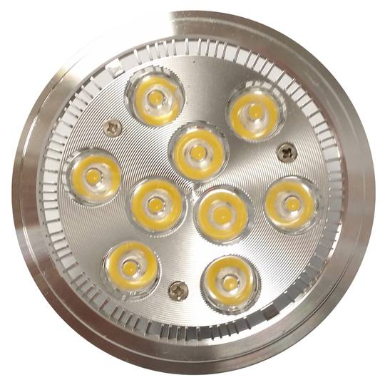 Focus encastable LED AR111 G53 9W 95mm platejat blanc càlid 3000K