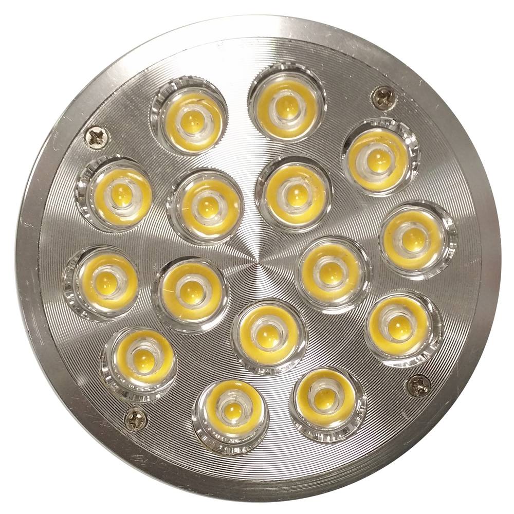 Luminaire encastré à LED AR111 G53 15W 95mm argent blanc chaud 3000K