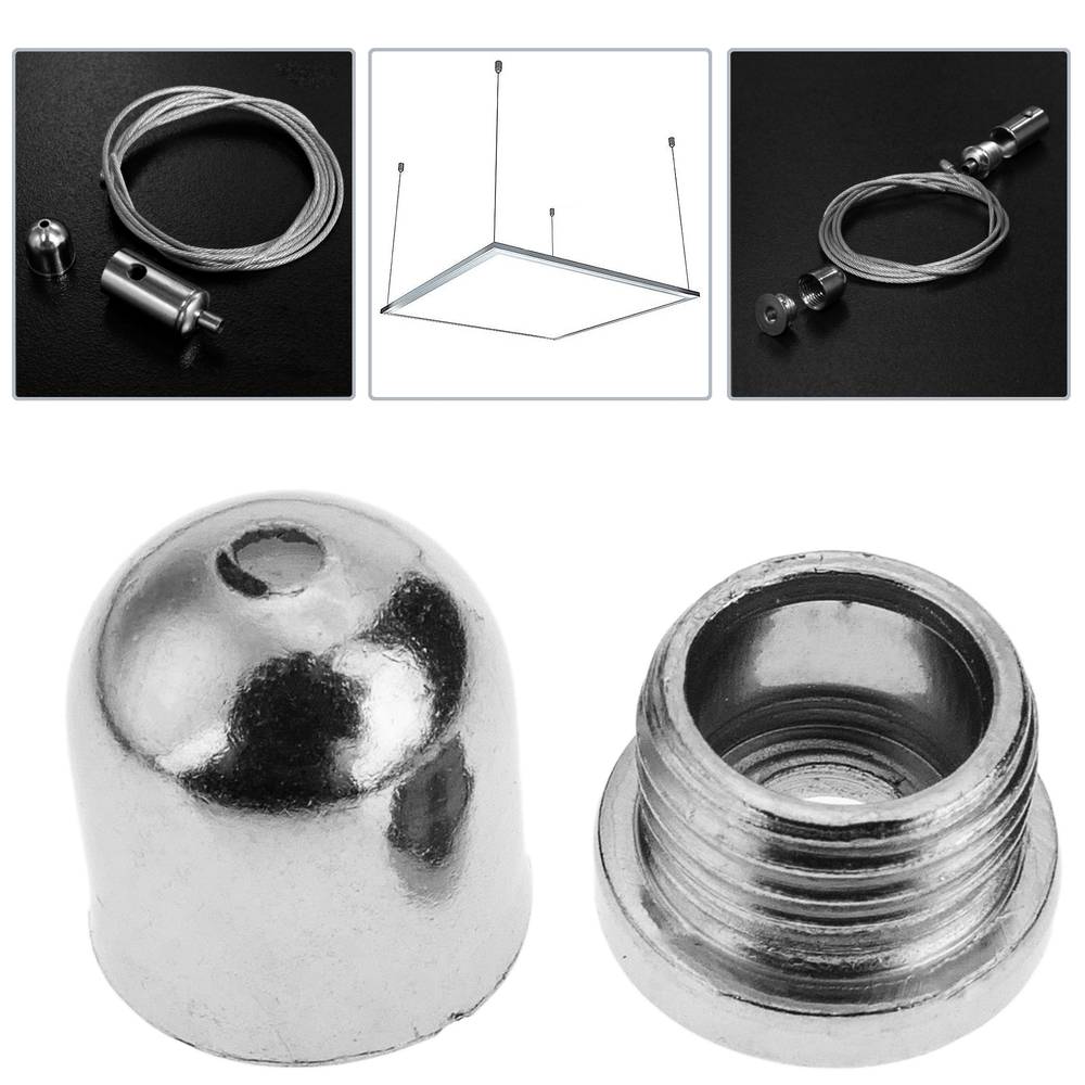 Montagem fios de aço pendurado kit painel de LED - 6 cabos