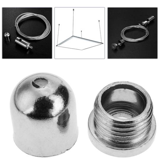 Montagem fios de aço pendurado kit painel de LED - 6 cabos