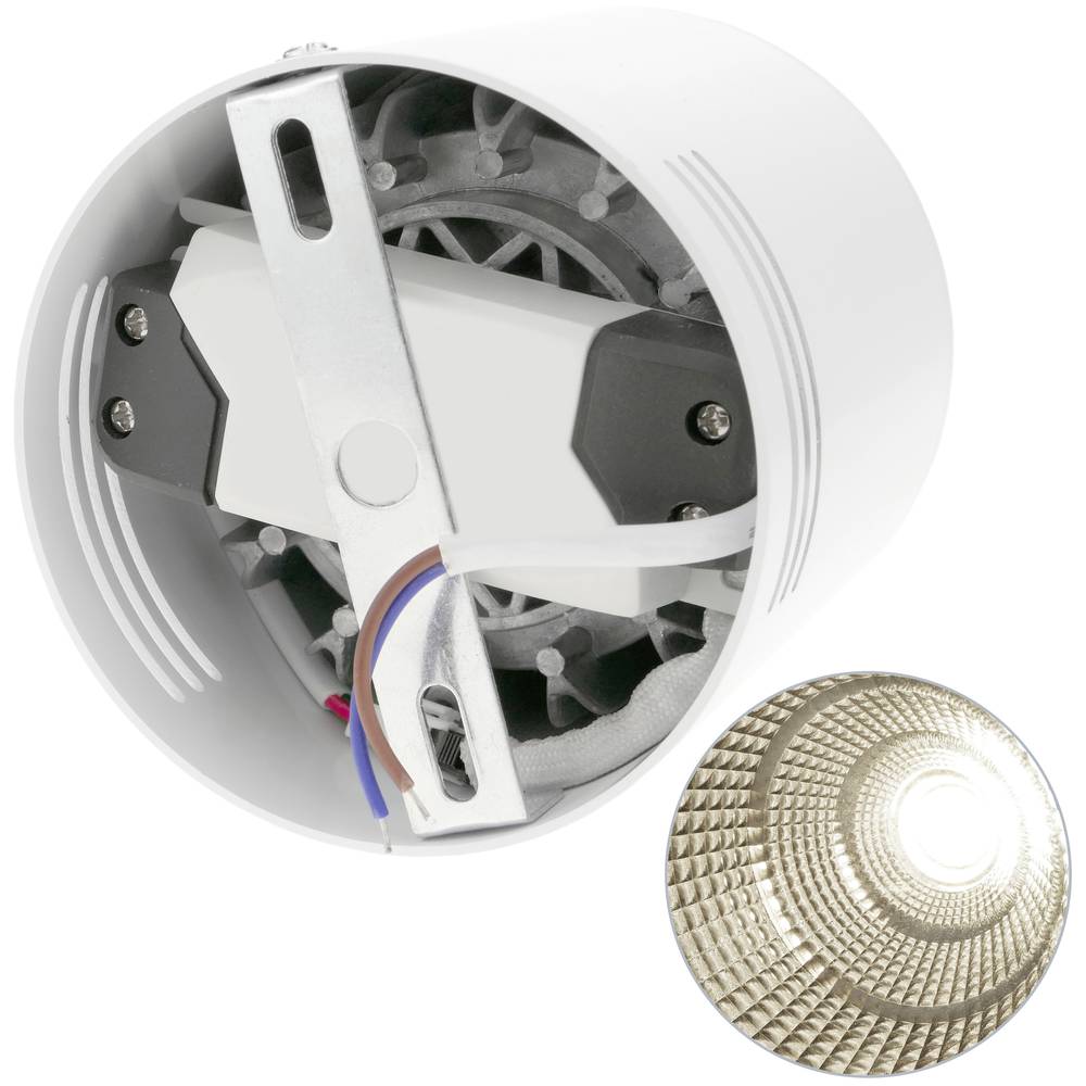 Reflektor LED COB lampa 7W 220VAC 3000K biała 75mm
