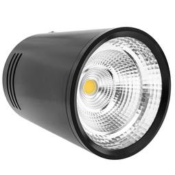 Reflektor LED COB lampa 7W 220VAC 6000K czarny 75mm