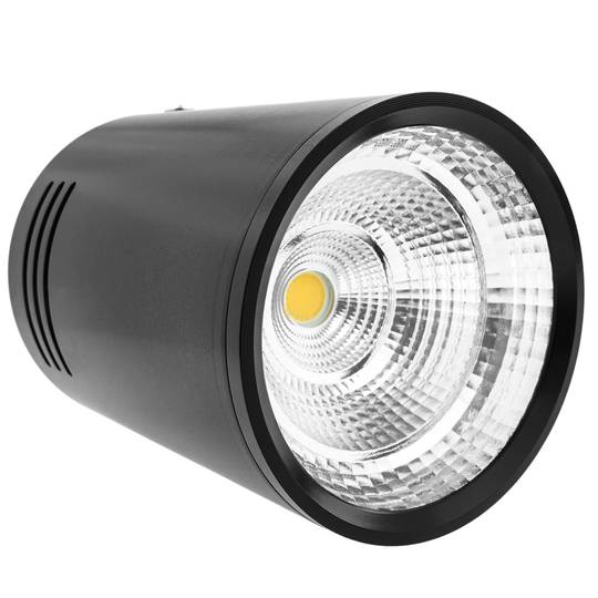 Foco LED de superficie Lámpara COB 7W 220VAC 6000K negra 75mm