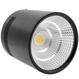 Foco LED de superfície Lâmpada COB 12W 220VAC 3000K preto 100mm