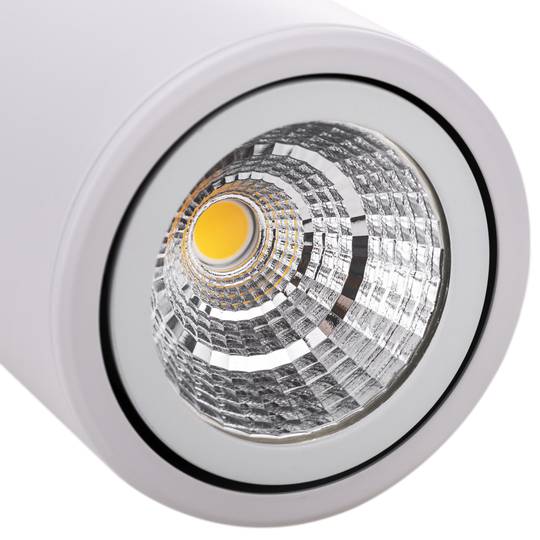 Projecteur de surface LED avec lampe COB tête mobile 7W 220VAC 3000K blanc 75mm