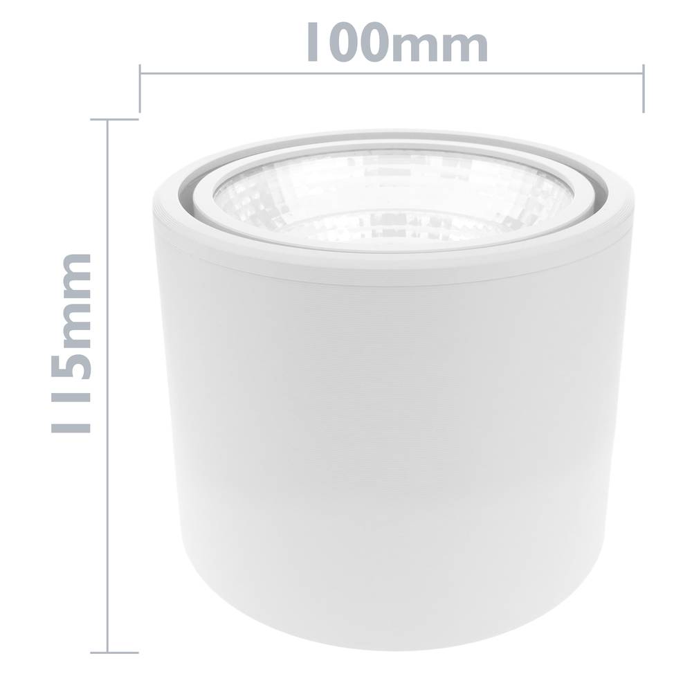 Focus LED de superfície Llum COB 12W 220VAC 6000K blanca 115mm