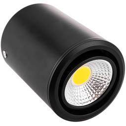 Reflektor LED COB lampa 5W 220VAC 3000K czarny 75mm orientowalne