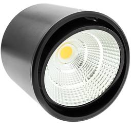 Focus LED de superfície Llum COB 12W 220VAC 6000K negra 115mm