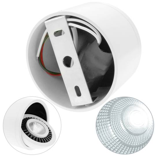 Surface LED spotlight COB lamp 20W 220VAC 6000K white 110mm