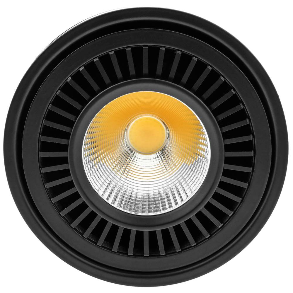 Reflektor LED COB lampa 9W 220VAC 3000K czarny 85mm