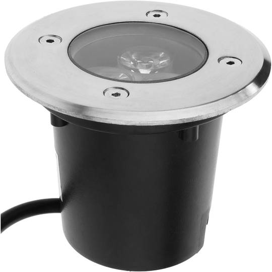 Focus LED de sòl de 3W 80mm. Llum blanc càlid de 3000K