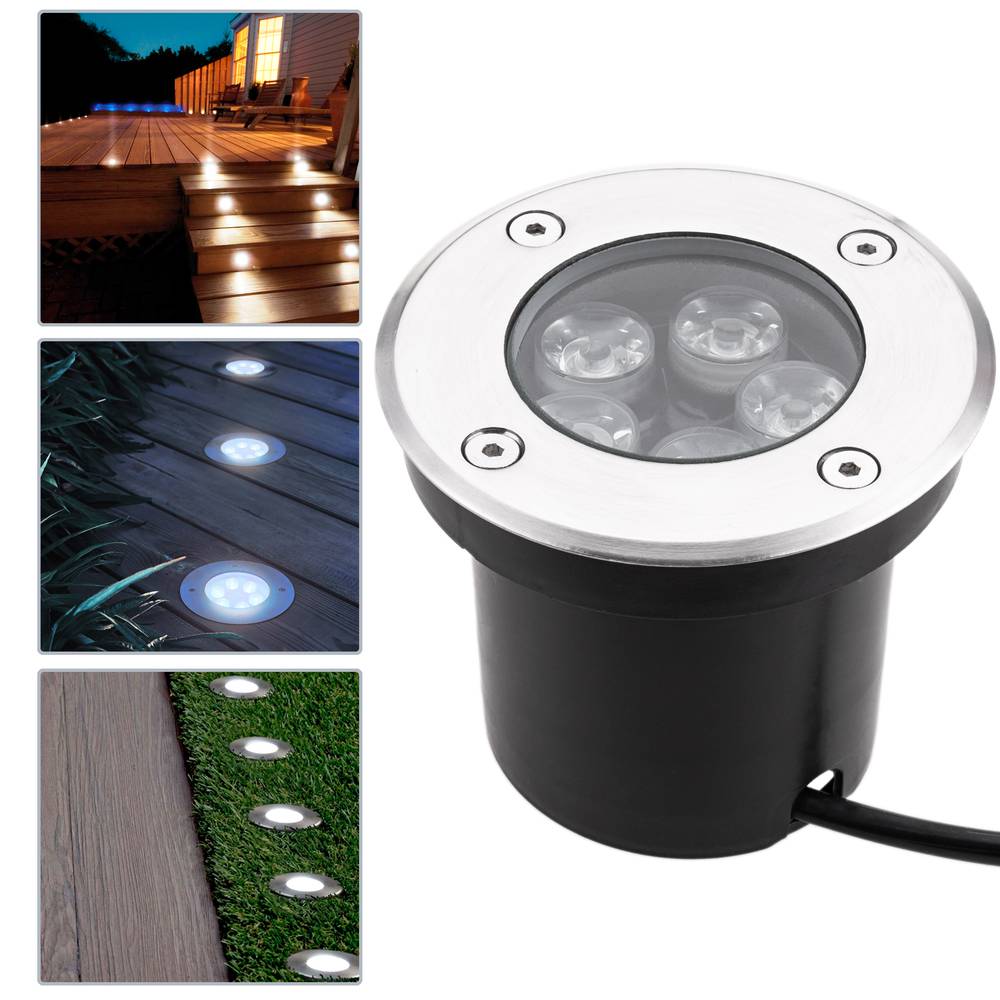 Focus LED de sòl de 5W 100mm. Llum blanca dia de 6000K