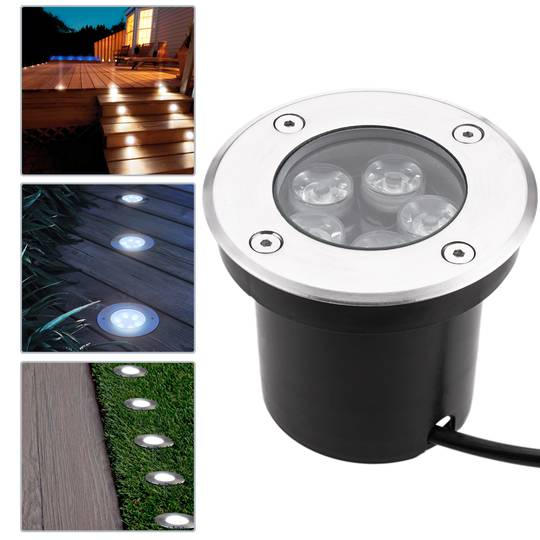 Focus LED de sòl de 5W 100mm. Llum blanca dia de 6000K