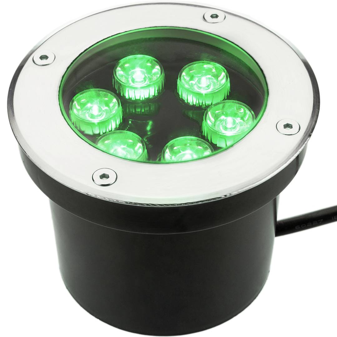 Spot LED 6W 100mm avec feu vert - Cablematic