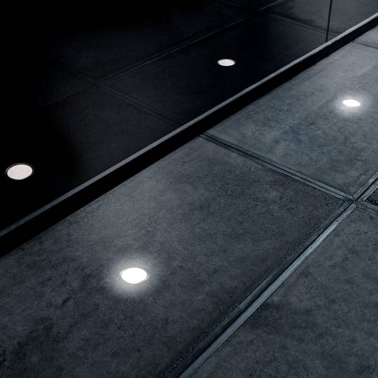 Foco LED de suelo de 6W 120mm con luz de color verde