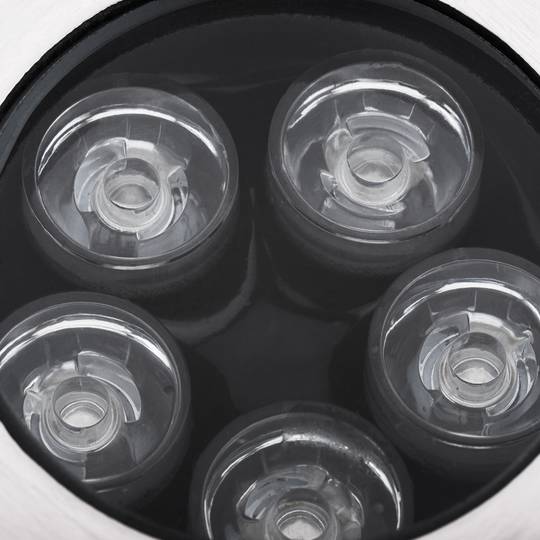 Foco LED de suelo de 6W 120mm con luz de color azul