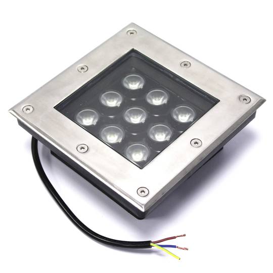 Refletor LED 9W 160x160mm piso verde