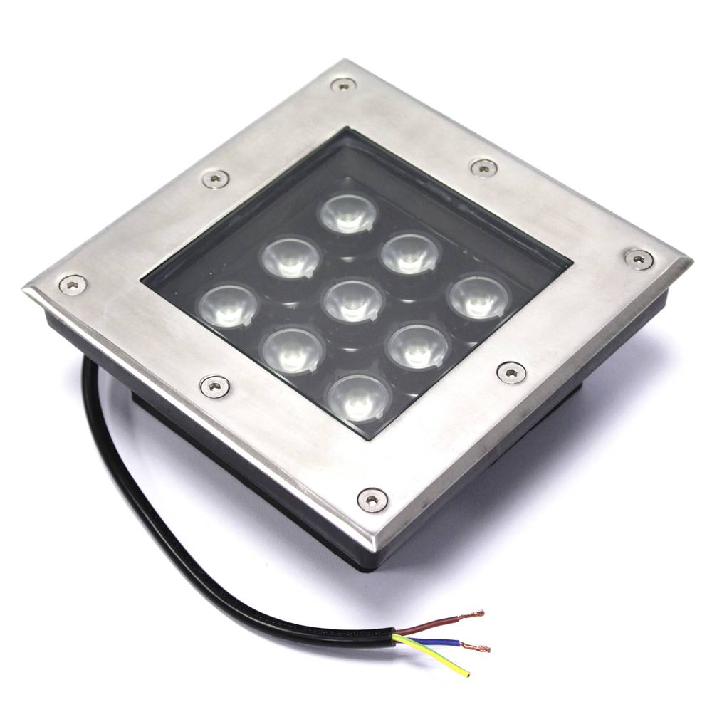 LED spotlight 9W 160x160mm blue floor