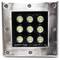 LED spotlight 9W 160x160mm blue floor