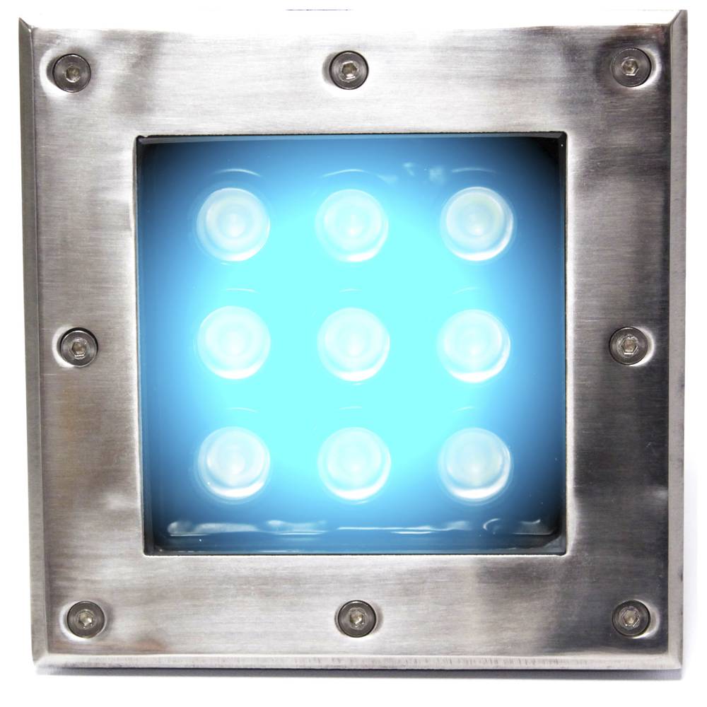 LED spotlight 9W 160x160mm blue floor