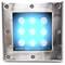 LED spotlight 9W 160x160mm blue floor