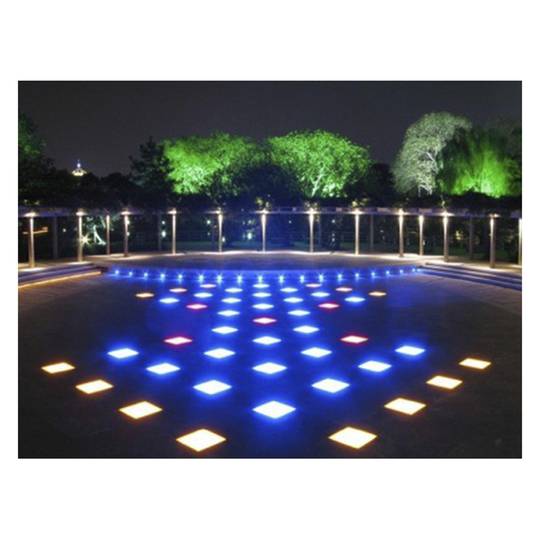 LED spotlight 9W 160x160mm blue floor