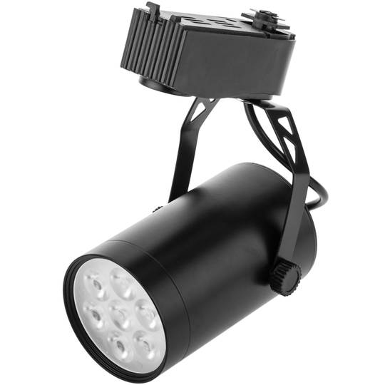 7W led-raillicht koudwit dag 80x110mm zwart